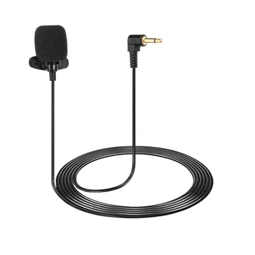 Image of sourcing map Lavalier Lapel Microphone, 3.5mm Elbow Mono Condenser Collar Microphone 1.5m Wired Unidirectional Condenser Mini Lapel Mic for Teachers Presenters