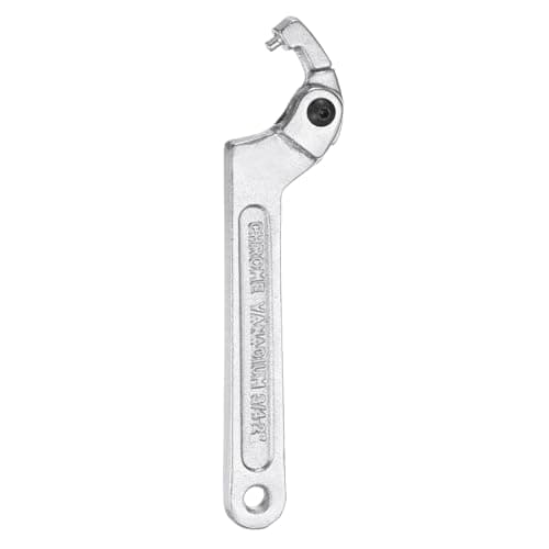 Image of sourcing map 3/4-2"(19-51mm) C Spanner Wrench Adjustable Round Pin Spanner Wrenches Tool Chrome Vanadium for Lock Nuts Machine Tools Mechanical Tool, Silver Tone