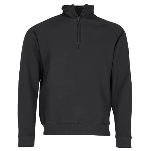 Image of Fruit of the Loom Men's Classic Long Sleeve Sweatshirt - Black - Medium