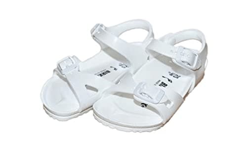 Image of Birkenstock Arizona Boa Leather Sandals, EVA White, 11-11.5 Narrow Little Kid
