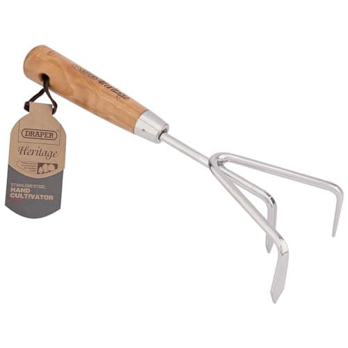 Image of Draper Heritage 99026 Stainless Steel Hand Cultivator with Ash Handle