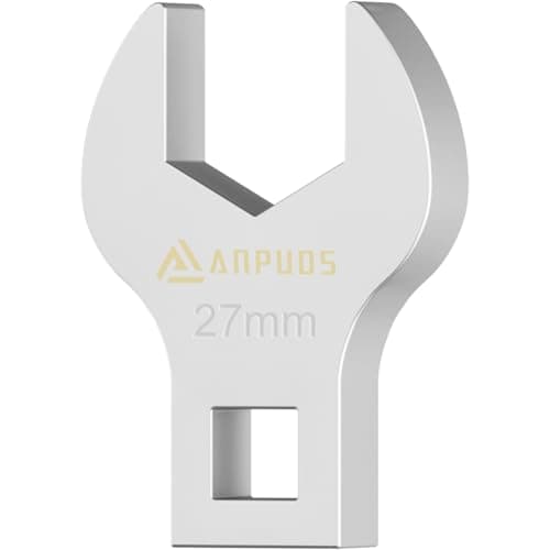Image of ANPUDS Crowfoot Wrench 27 mm, 1/2 Inch V-Type Torque Open-End Wrench Metric, Open-End Wrench for Maintenance of Taps, Machine Nuts and Air Conditioning Systems