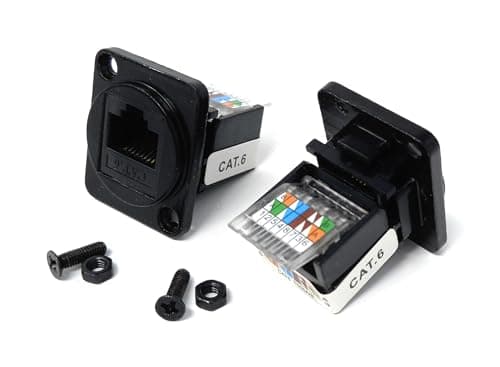 Image of DRUT 1pcs. Cat6 Socket to IDC Connections D-Series Chassis Mount Wall Faceplate Insert Screws Included