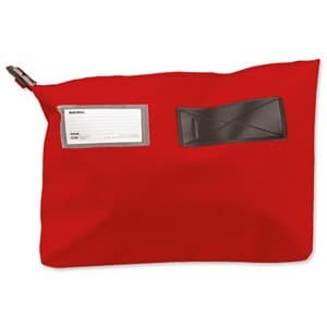Image of Versapak Mailing Pouch Gusseted Bulk Volume Sealable with Window PVC 510x406x75mm Red Ref CG6 RDS