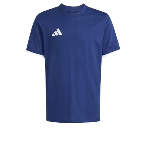 Image of adidas Unisex Kids Entrada26 Tee Kids, Team Navy Blue 2/White, 5-6 Years