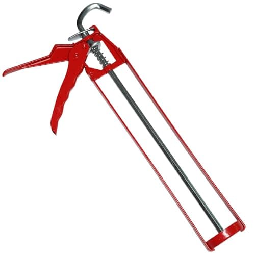 Image of Ram® Heavy Duty Caulking Gun Extra Strong Skeleton Applicator for Silicones, Sealant, Adhesives Cartridge Gun Fits 400ML & 310ML Tubes