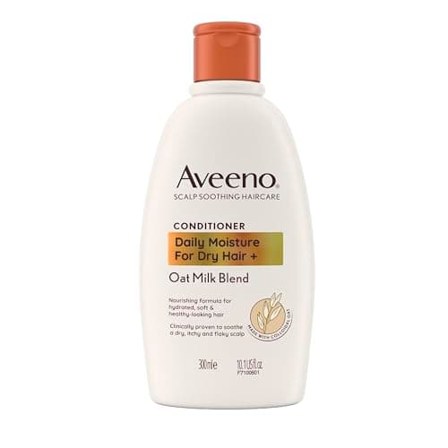 Image of Aveeno Scalp Soothing Haircare Daily Moisture Conditioner, Oat Milk Blend, for Dry Hair, Soothes Dry, Itchy & Flaky Scalp, Clinically Proven, Sulfate Free, 300ml