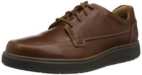 Image of Clarks Men's Un Abode Ease Derbys, Dark Tan Leather*8.5 UK Wide