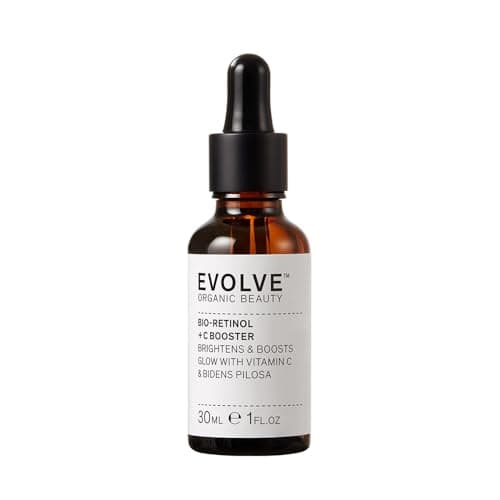 Image of Evolve Organic Beauty Bio-Retinol + C Skin Booster For Radiant Skin - with Bio Retinol from Biden Pilosa, Vitamin C Tetra & Rosehip Oil - Suitable for All Skin Types (30ml)