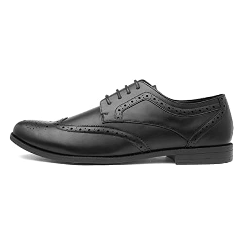 Image of Beckett Billy Mens Black Lace Up Brogue Shoe - Size 9 UK - Black
