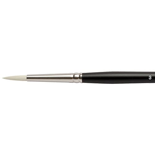Image of Jackson's : Akoya : White Synthetic Bristle Hair Brush : Round : No.3