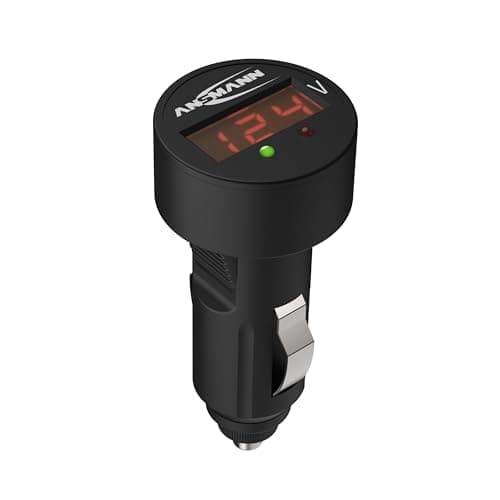 Image of ANSMANN Car Battery Voltage Tester With LCD Indicator [Pack of 1] Voltmeter Voltage Checker For 12V and 24V Car Batteries