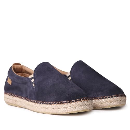 Image of Toni Pons Marti - Espadrille for Men made in Serraje., blue, 11.5 UK