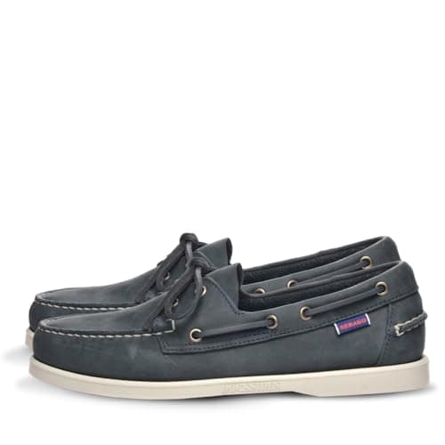 Image of Sebago Men's Docksides Portland Crazy H Boat Shoes, Blue (Blue Navy 908), 10 UK