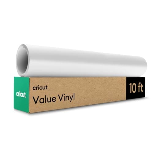 Image of Cricut Value Removable Adhesive Vinyl, 30.5 cm x 3 m, White, Ideal for Personalised Decals, Labels & DIY Crafts, Removes Without Residue for All Cutting Machines