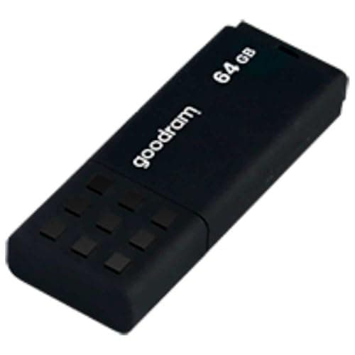 Image of goodram USB Memory Stick with 64GB UME3 - USB 3.0 Data Storage Pen Drive - Read Speed up to 60 MBs - with Non-Slip Memory Stick - USB Flash Drive Black 10.3 x 12.3 x 1.2 cm