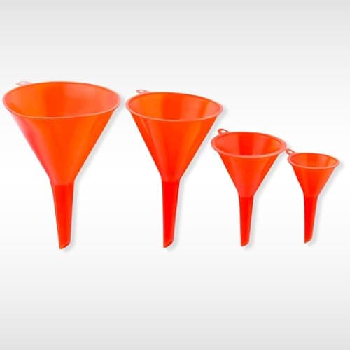 Image of Dunnet Tools Plastic Funnel Set 4 Different Sizes Funnels For Kitchen Use Fuel Oil Car Funnel For Filling Bottles Or Containers With Holders Non-Toxic Food Grade Plastic Funnels