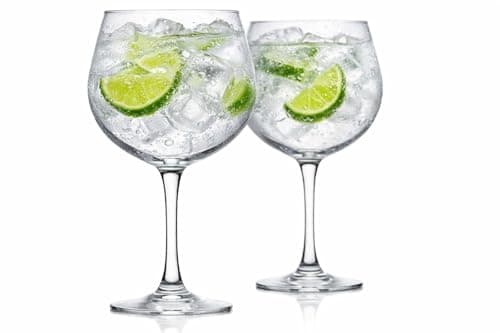 Image of Cristal D'arques Ultime Crystal Gin Glasses Set of 2 - Balloon Bowl Gin Glass Gift Set, 700ml Wide Bowl Crystalline, Elegant French Design, Dishwasher Safe
