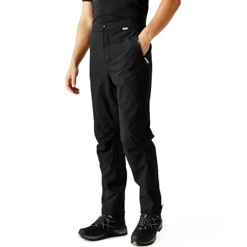 Image of Regatta Men Highton Stretch' Waterproof Breathable Regular Over Trousers - Black, Small