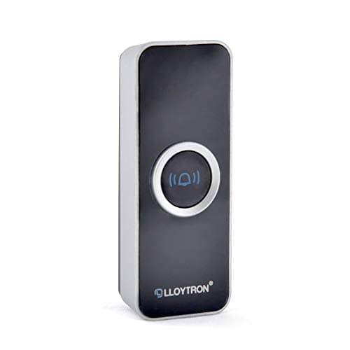 Image of LLOYTRON MIP System 3 Doorbell Accessory - Wireless Bell Push Transmitter - Replacement or Additional Bell Push for MIP System Chime Receiver - 200m Range - B7831BK - Black