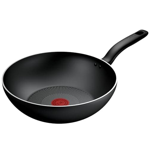 Image of Tefal Titanium Essential Wok Pan 28 cm, Non-Stick Coating, All Hobs Compatible Except Induction, Metal Safe, Flawless Glide, Everyday Use, B9411944