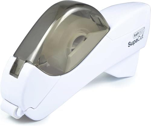 Image of Rapesco 1445 SupaCut Tape Dispenser with 2 Tape Rolls, White