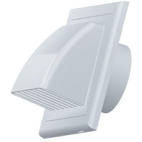 Image of 100mm / 4" White Air Vent Grille Gravity Flap External Ventilation Cover Ducting