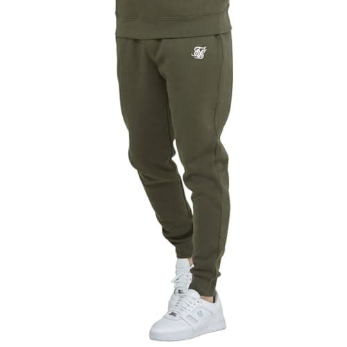 Image of SikSilk Men's Essential Cuffed Jogger Casual Fashion Khaki S