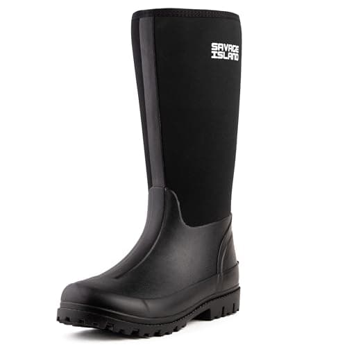 Image of Savage Island Women's Neoprene Insulated Rubber Wellington Boots Warm Lined Fully Knee High Waterproof Wellies
