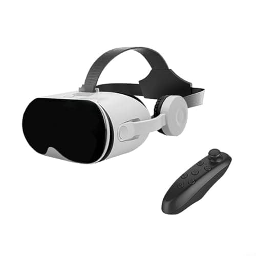 Image of Entgoinggo Virtual Reality Headset, With 110° FOV And Built-in Headphones 3D VR Glasses, For IOS And, For Android Phones Immersive Gaming And Movie, With Controller(Black)