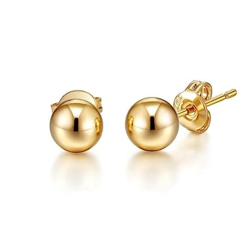 Image of Philip Jones 18k Gold Plated Ball Stud Earrings