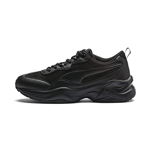 Image of PUMA Women's Cilia Trainers , Black Silver Peach Bud, 8 UK