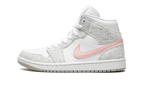 Image of NIKE - Air Jordan 1 Retro Mid Se - DN4045001 - Color: White-Grey - Size: 7.5 UK