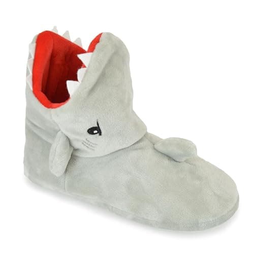 Image of A2Z 4 Kids Boys Girls Cute 3D Animal Novelty Booties Winter Plush Warm Shoes - Boot AZ31972 Shark 9/10 UK Ch