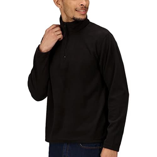Image of Regatta Men's Micro Zip Neck Fleece - Size S - Black