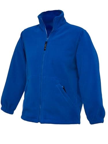 Image of COOZO Unisex Childrens Classic Full Zip Fleece Jacket - Royal - 7-8 Years