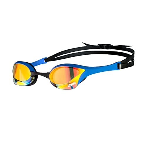 Image of ARENA Cobra Ultra Swipe Mirror Unisex Adult Racing Swimming Goggles, Swimming Pool Goggles with Curved Mirror Lenses, Anti-Fog, UV Protection, 5 Interchangeable Nose Bridges