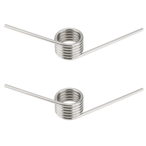 Image of Be In Your Mind 2PCS Stainless Steel Double Leg Torsion Springs 5.5 Coils Left Spring 1.8mm Wire Diameter 130 Degree Spring for Machinery Automotive DIY Projects