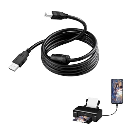 Image of 5M USB Printer Cable USB 2.0 Type A Male to B Male, Usb Printer Cable – High-Speed Scanner Cord for Printers, Scanners, and KVM Switches, Flexible Connection for Enhanced Data Transfers (15Ft)
