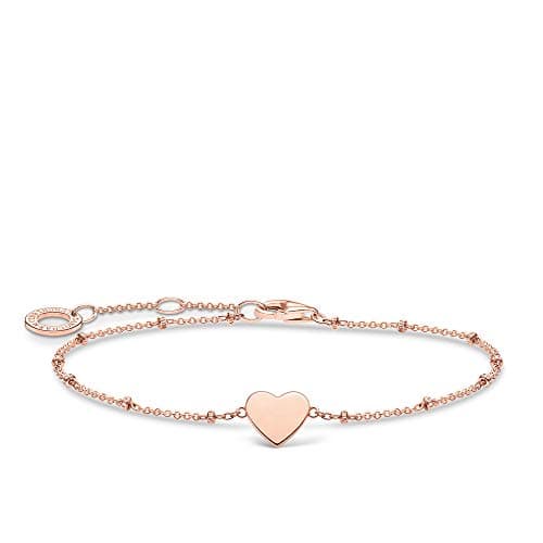 Image of Thomas Sabo bracelet heart with balls rose gold plated silver A1991-415-40-L19V