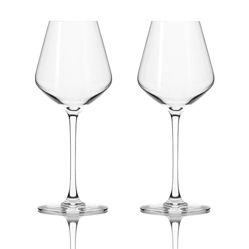 Image of Cristal D'arques Ultime White Wine Glasses Set of 2 - Crystalline White Wine Glassware 380ml, Lightweight French Design, Signature Chime, Dishwasher Safe