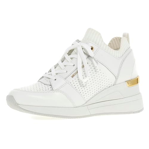 Image of Michael Kors 43H3GEFS2D-085 Georgie Knit Trainer Women Optic White UK 5