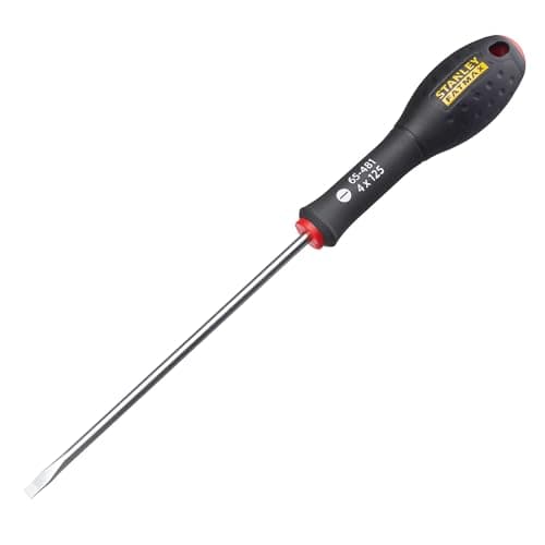Image of Stanley 0-65-481 Fat Max Screwdriver Flared 4X125Mm-Black And Red, 3.0 cm*28.6 cm*4.6 cm