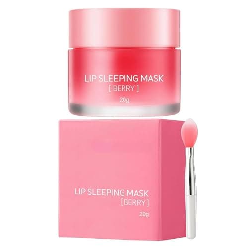 Image of Lip Mask, Overnight Lip Sleeping Mask, Moisturising Lip-Balm for Dry Cracked Peeling Lips, Reduces Lip-Lines, Lip-Moisturiser for Daily & Night Use
