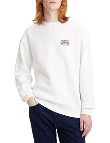 Image of Levi's Men's Relaxd Graphic Crew Tie-dye Sw Crew White (0) M -