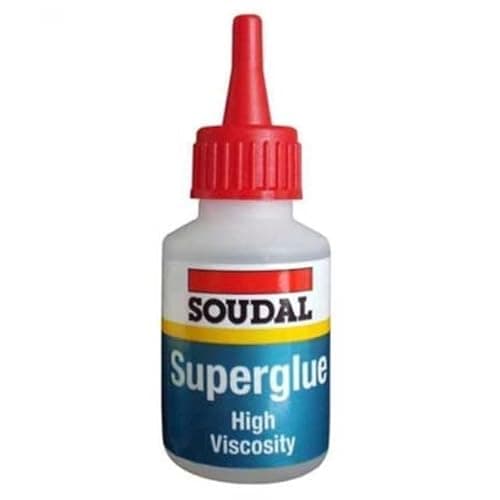 Image of Soudal Medium/High Viscosity Super Glue Cyanoacrylate Adhesive Superglue Genuine High End Industrial Use (50g)