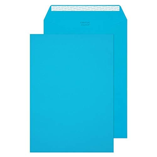 Image of Blake Creative Colour C4 229 x 324 mm 120 gsm Peel & Seal Wallet Envelopes (63410P) Caribbean Blue - Pack of 10 63410