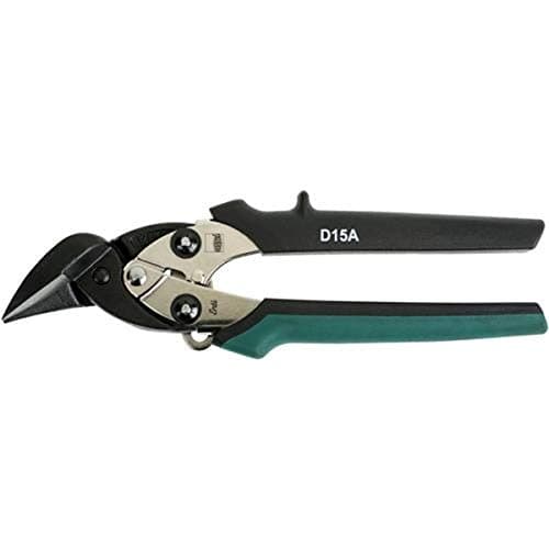 Image of Bessey D15A-BE Right Straight Cut Compact Aviation Snip Offset Jaw, Green/Black by Bessey