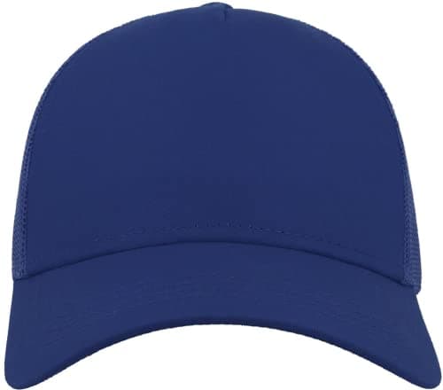 Image of COOZO Unisex Rapper Cotton 5 Panel Trucker Cap - Royal/Royal - One Size