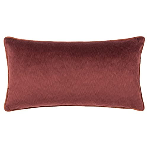 Image of Paoletti Torto Rectangular Cushion Cover, Marsala Red/Russet, 30 x 60cm